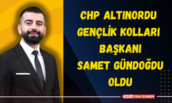 CHP Altınordu Gençlik Kolları Başkanı Samet Gündoğdu Oldu