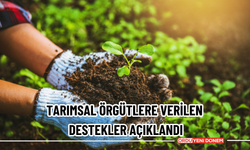 Tarımsal Örgütlere Verilen Destekler Açıklandı