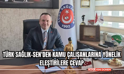 Türk Sağlık-Sen'den Kamu Çalışanlarına Yönelik Eleştirilere Cevap