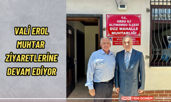 Vali Muammer Erol, Altınordu İlçesi mahalle muhtarlarını ziyaret etmeye devam ediyor