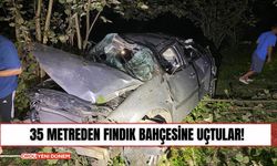 35 Metreden Fındık Bahçesine Uçtular!