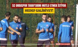 52 Orduspor taraftarını mutlu etmek istiyor! Hedef galibiyet