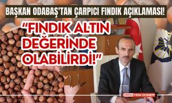 Başkan Odabaş'tan Çarpıcı Fındık Açıklaması! Fındık Altın Değerinde Olabilirdi!