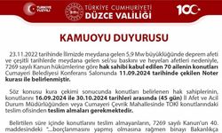 Düzce Valiliğinden "konutunuzu teslim alın" duyurusu