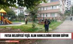 Fatsa Belediyesi yeşil alan hamlelerine devam ediyor