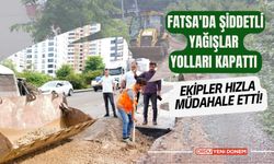 Fatsa'da Şiddetli Yağışlar Yolları Kapattı, Ekipler Hızla Müdahale Etti