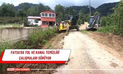 Fatsa'da yol ve kanal temizliği çalışmaları sürüyor