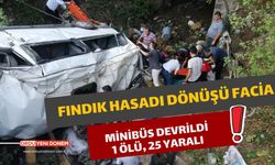 Fındık Hasadı Dönüşü Facia: Minibüs Devrildi 1 Ölü, 25 Yaralı