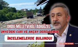 Ordu Milletvekili Adıgüzel, Ünye'deki Curi ve Akçay Derelerinde İncelemelerde Bulundu!