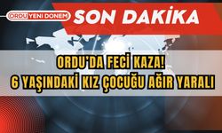 Ordu’da Feci Kaza! 6 Yaşındaki Kız Çocuğu Ağır Yaralı