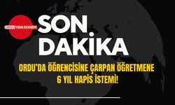 Ordu’da Öğrencisine Çarpan Öğretmene 6 Yıl Hapis İstemi!