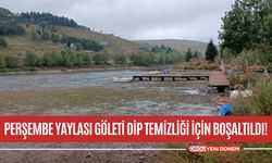 Perşembe Yaylası Göleti Dip Temizliği İçin Boşaltıldı!