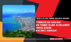 Türkiye'de havası en temiz iller açıklandı! Ordu bakın kaçıncı sırada!