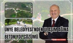 Ünye Belediyesi’nden Ulaşım Ağına Beton Yol Çözümü