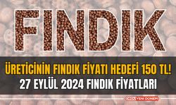 Üreticinin fındık fiyatı hedefi 150 TL! 27 Eylül 2024 fındık fiyatları