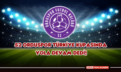 52 Orduspor Türkiye Kupasında Yola Devam Dedi!