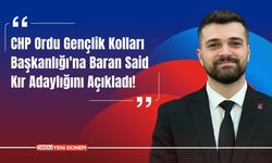 CHP Ordu Gençlik Kolları Başkanlığı'na Baran Said Kır Adaylığını Açıkladı!