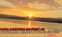 Fatsa Sahilinde Mucizevi An Bulutlarda Beliren Ay-Yıldız Silueti!