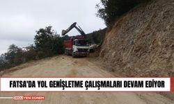 Fatsa'da yol genişletme çalışmaları devam ediyor