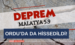 Son Dakika! Malatya’da 5.9 Büyüklüğünde Deprem! Ordu'da Da Hissedildi