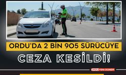 Ordu’da 2 bin 905 Sürücüye Ceza Kesildi!