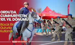 Ordu'da Cumhuriyetin 101. Yıl Dönümü Büyük Bir Gururla Kutlandı