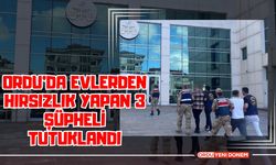 Ordu’da Evlerden Hırsızlık Yapan 3 Şüpheli Tutuklandı