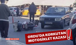 Ordu’da Korkutan Motosiklet Kazası!