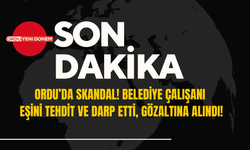 Ordu’da Skandal! Belediye Çalışanı  Eşini Tehdit ve Darp Etti, Gözaltına Alındı!