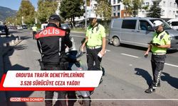 Ordu'da trafik denetimlerinde 3.526 sürücüye ceza yağdı!