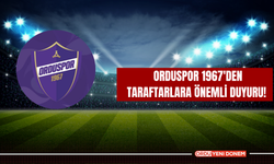 Orduspor 1967'den Taraftarlara Önemli Duyuru!