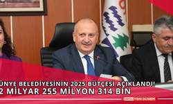 Ünye Belediyesinin 2025 Bütçesi Açıklandı! 2 Milyar 255 Milyon 314 Bin TL