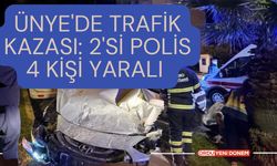 Ünye'de Trafik Kazası: 2'si Polis 4 Kişi Yaralı