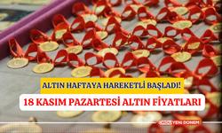 Altın Haftaya Hareketli Başladı! 18 Kasım Altın Fiyatları…