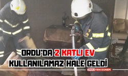 Ordu'da 2 Katlı Ev Kullanılamaz Hale Geldi