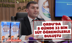 Ordu’da 8 Günde 33 Bin Süt Öğrencilerle Buluştu