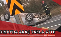 Ordu’da Araç Takla Attı!