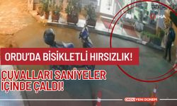 Ordu’da bisikletli hırsızlık! Çuvalları saniyeler içinde çaldı! İşte O Görüntüler...