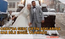 Ordu’da Genç Çiftin Aşklarına Kar Bile Engel Olamadı!