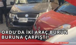 Ordu’da İki Araç Burun Buruna Çarpıştı!