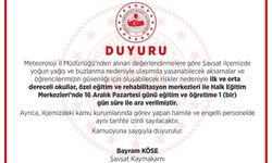 Artvin’de iki ilçede eğitime ara verildi