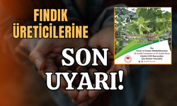 Fındık Üreticilerine Son Uyarı!