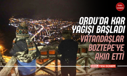 Ordu'da Kar Yağışı Başladı: Vatandaşlar Boztepe’ye Akın Etti