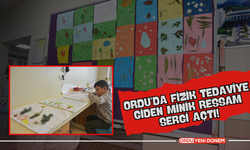 Ordu’da Fizik Tedaviye Giden Minik Ressam Sergi Açtı!