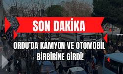 Ordu’da Kamyon ve Otomobil Birbirine Girdi!