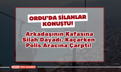 Ordu’da Silahlar Konuştu! Arkadaşının Kafasına Silah Dayadı, Kaçarken Polis Aracına Çarptı!