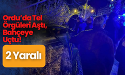 Ordu’da Tel Örgüleri Aştı, Bahçeye Uçtu! 2 Yaralı