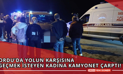 Ordu’da Feci Kaza!  Yolun Karşısına Geçmek İsteyen Kadına Kamyonet Çarptı!