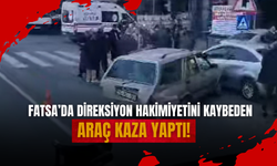 Fatsa’da Direksiyon Hakimiyetini Kaybeden Araç Kaza Yaptı!