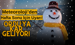 Meteoroloji’den Hafta Sonu İçin Uyarı! Ordu’ya Kar Geliyor!